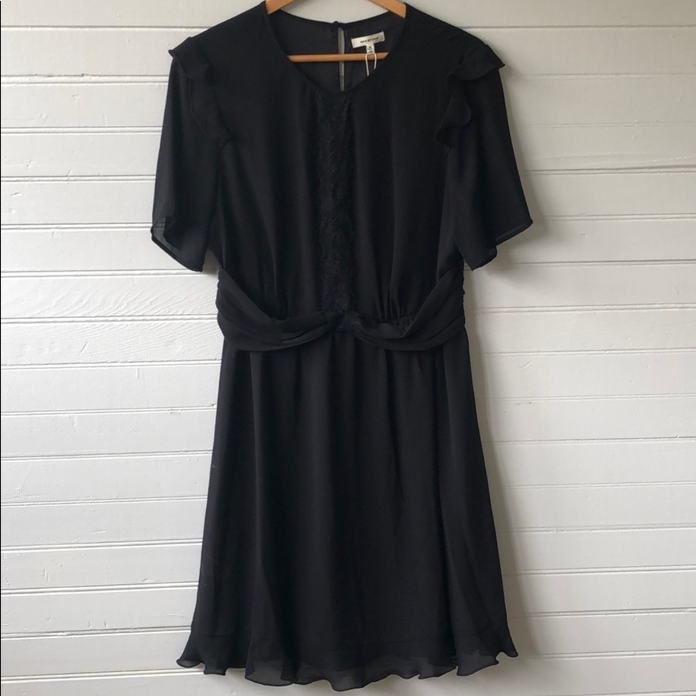 MAX STUDIO- Black Chiffon Dress